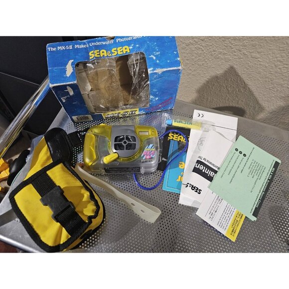 Sea & Sea MX-5 Underwater Film Camera 36mm / 120 feet Yellow W/ Box & Manuals